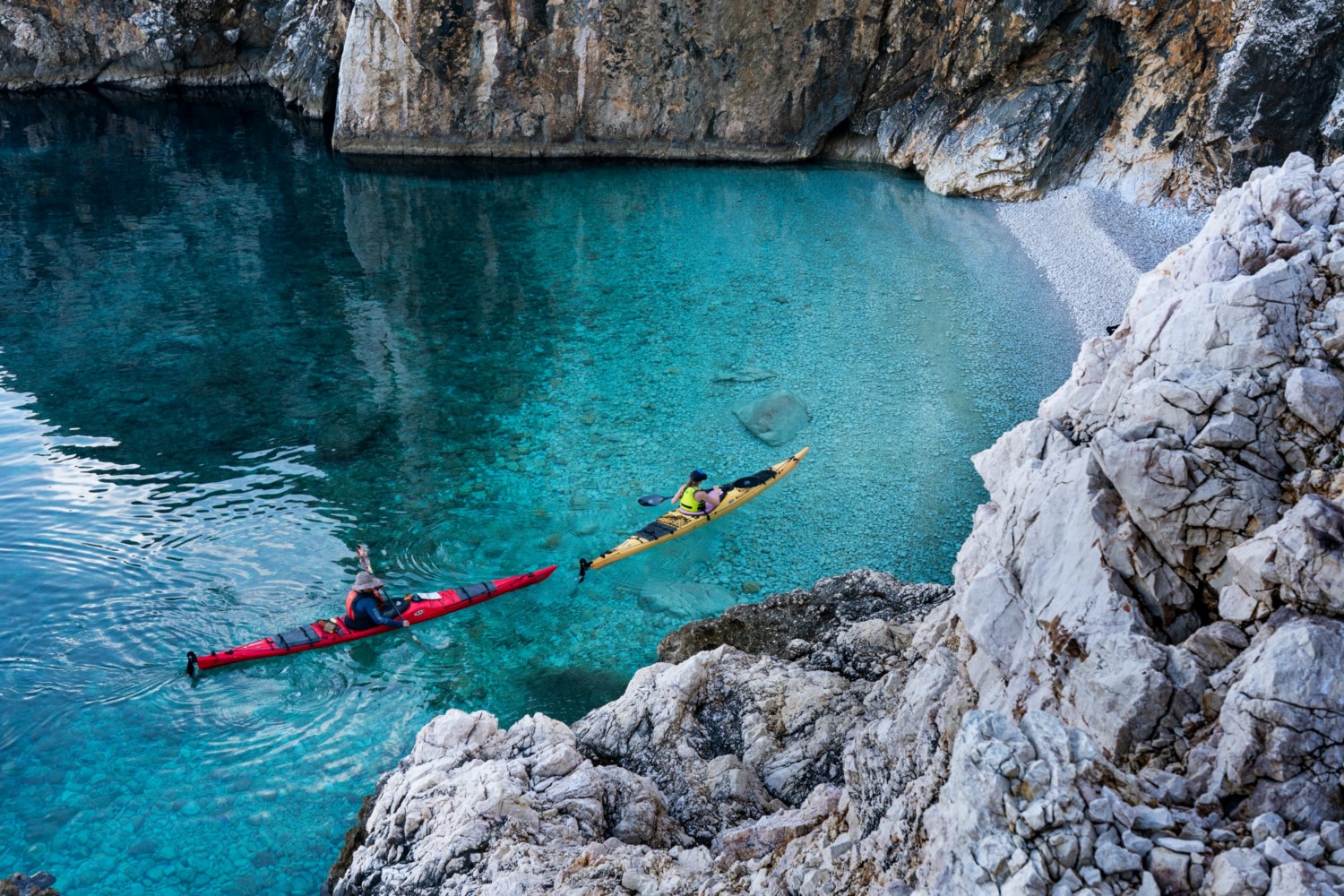 group of person with sea kayak